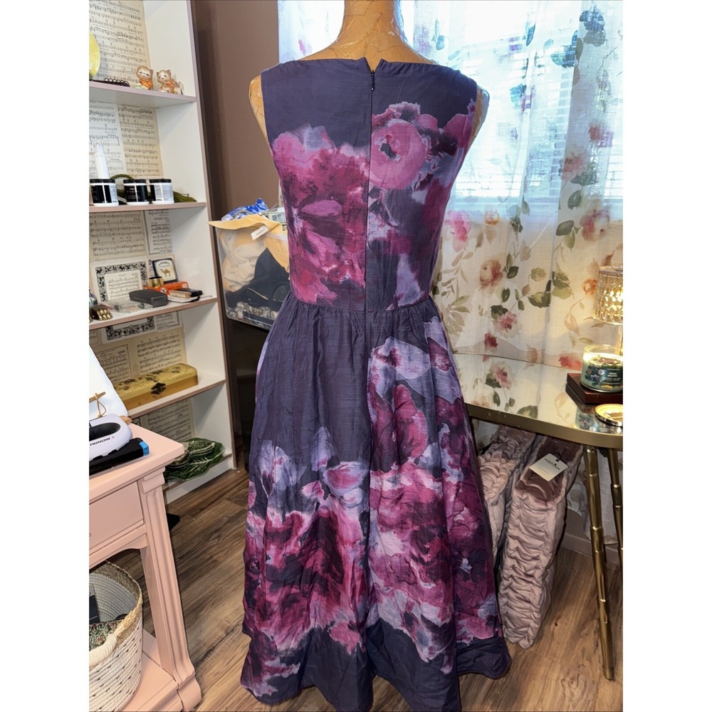 Neiman Marcus Target LELA ROSE Dress silk Sz 6 Watercolor Formal Prom Dress - Picture 4 of 10